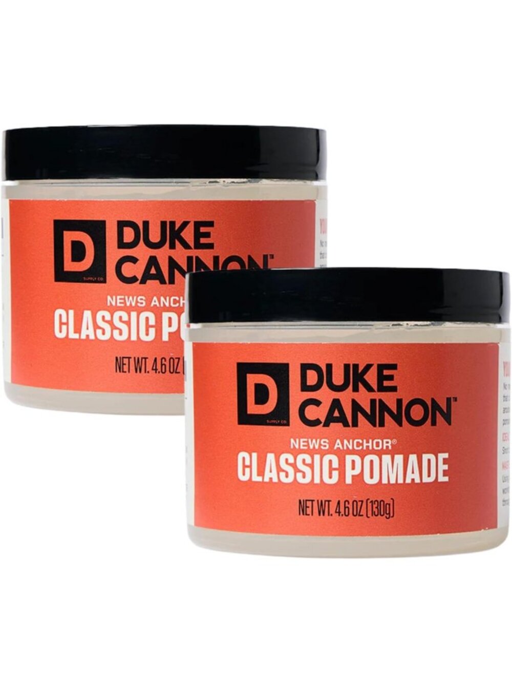 Strong Hold Pomade for Men, Natural Finish Hair Styling, 2-Pack - Perfect for